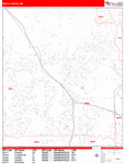 Maple Grove  Wall Map Red Line Style